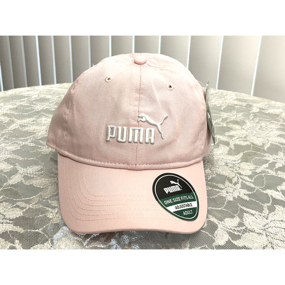 NWT Women's Puma Blush Pink One Size Adjustable Adult Cotton Baseball Cap - Picture 1 of 5